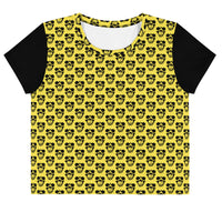 Women's Captured Souls All-Over Print Crop Tee (Yellow)