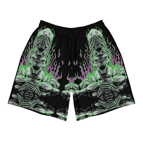 3 Wise Skull Men's Athletic Long Shorts