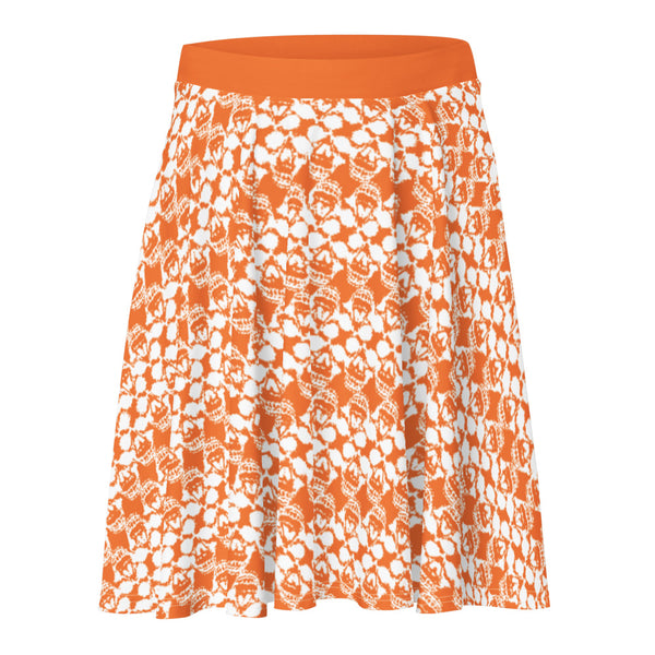 Peach Skull Skater Skirt