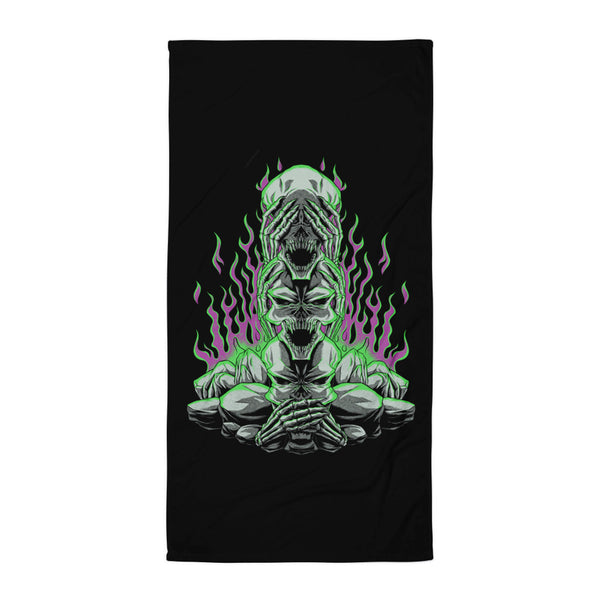 3 Wise Skulls Towel