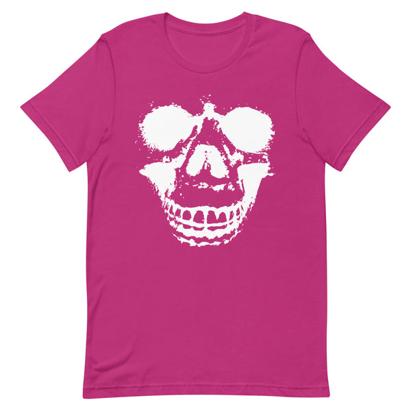 Women's White Skull Face T-Shirt